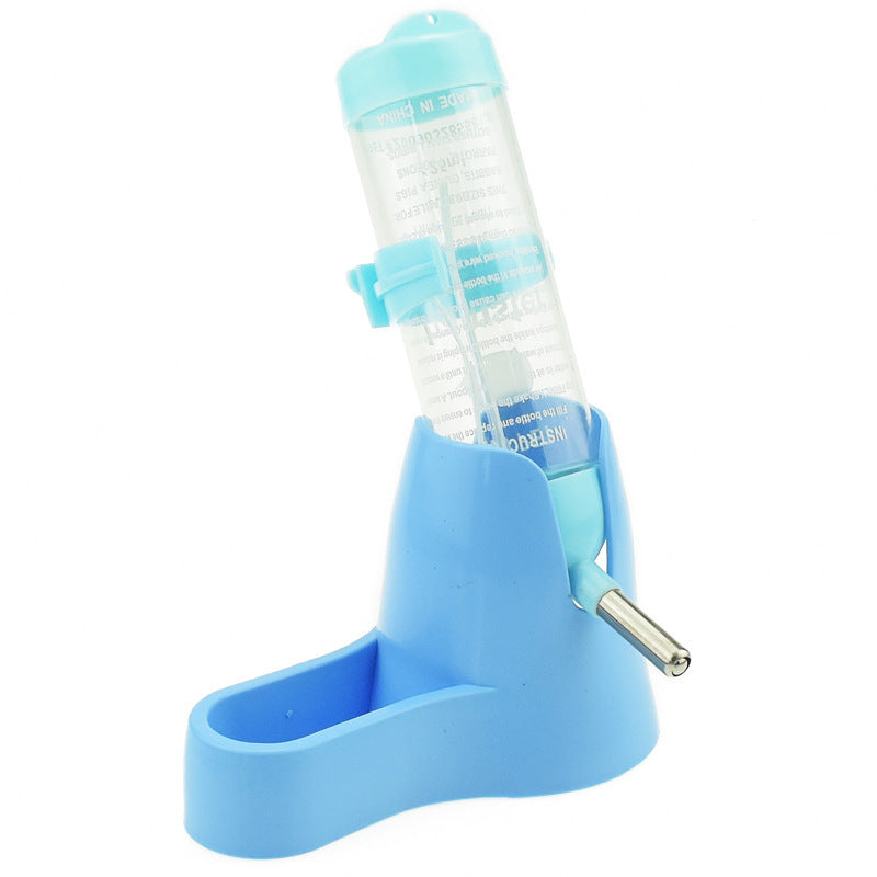 Small Pet Water Bottle Kettle Plastic Water Fountain Totoro Hedgehog Cooling House Tableware Bracket Food Basin Two-in-one